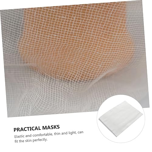 Set de 70 mascarillas faciales de gasa para manejo de piel, delgadas, para uso versátil y belleza miniatura 7