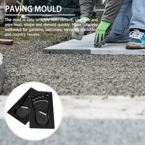 Molde para baldosas de suelo de plástico negro de 2 piezas Mobestech bricolaje 5