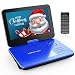 【Upgraded】 DBPOWER Portable DVD Player with 10.5'' HD Swivel Screen, Supports SD Card/USB/CD/DVD with AV in/Out and Earphone Port, 5-Hour Built-in Rechargeable Battery, Suitable for Car Headrest Mount