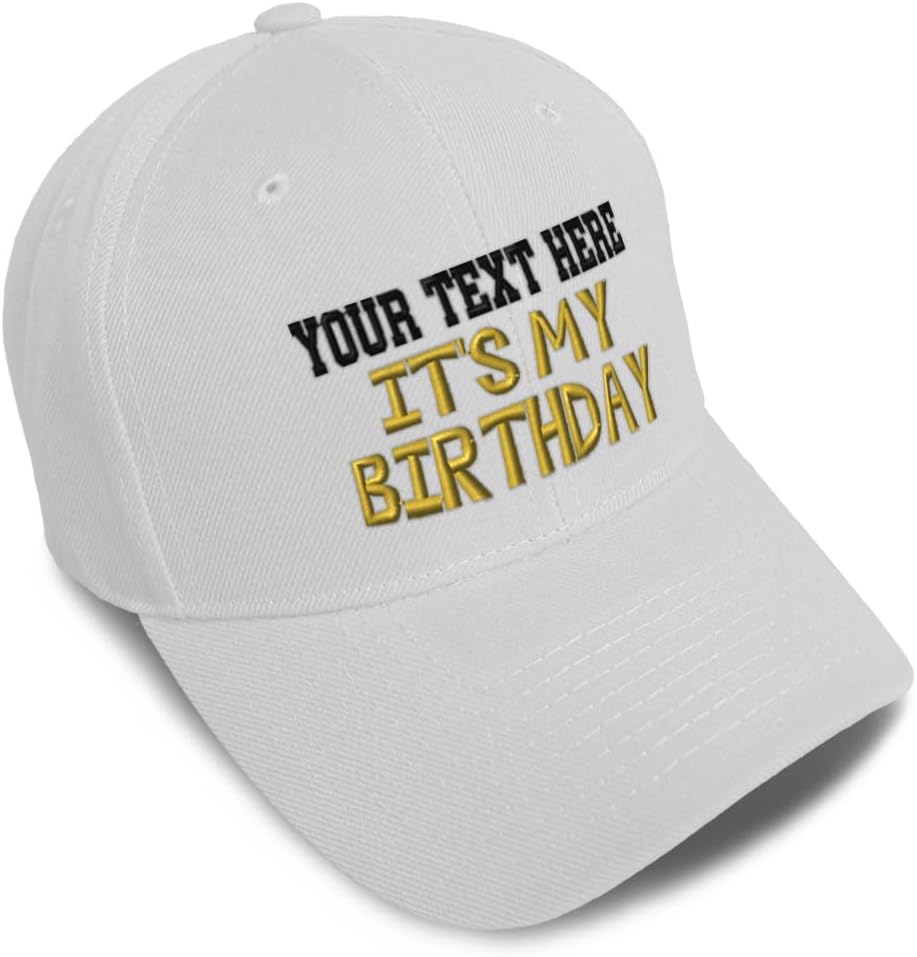 Speedy Pros Baseball Caps for Men & Women Embroidered It's My Birthday Gold Embroidery Ladies & Men Baseball Hats