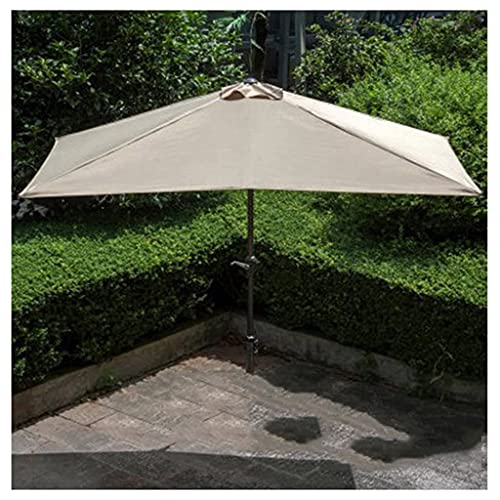 Sombrilla de jardín con manivela XJBTBA: parasol impermeable regulable para exterior y playa