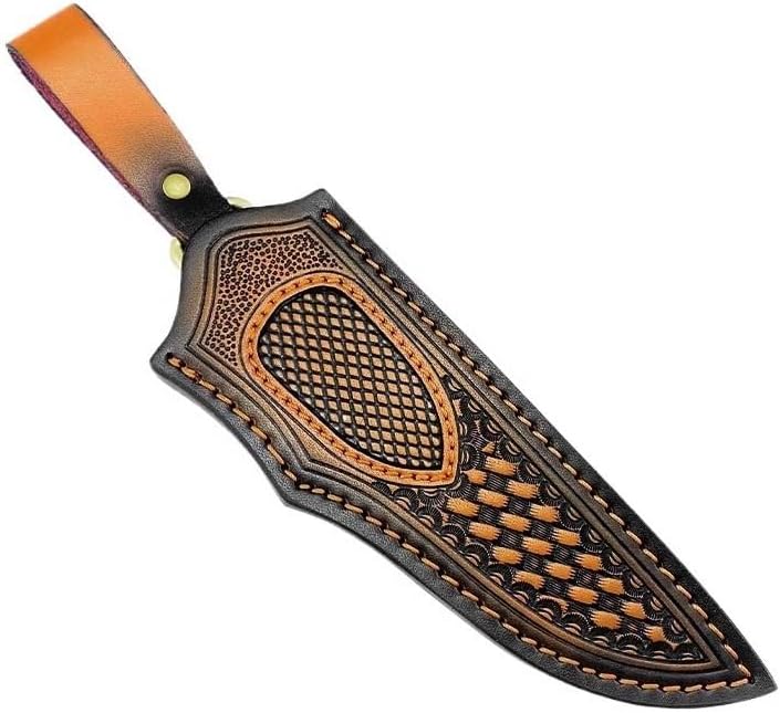 1PC Knife Sheath, Handmade Leather Protective Cover with Lanyard is Suitable for Outdoor Camping, Hiking