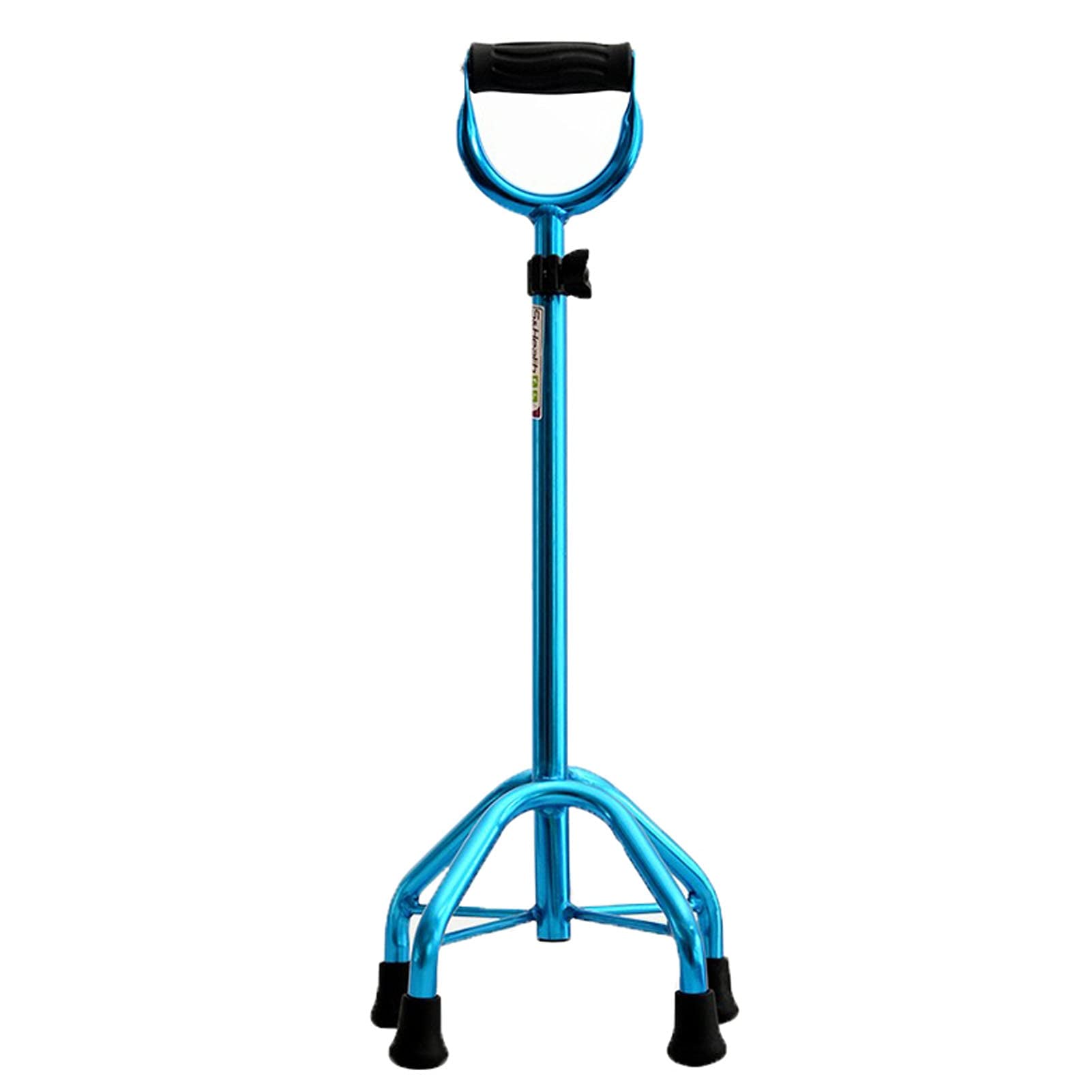 Bastón de Paseo Bastones para Mayores Bastón de caminata ligero, bastón para caminar con mango ergonómico y correa de muñeca 10 ajustes de altura, altura grande de cuatro piernas, base antideslizante,