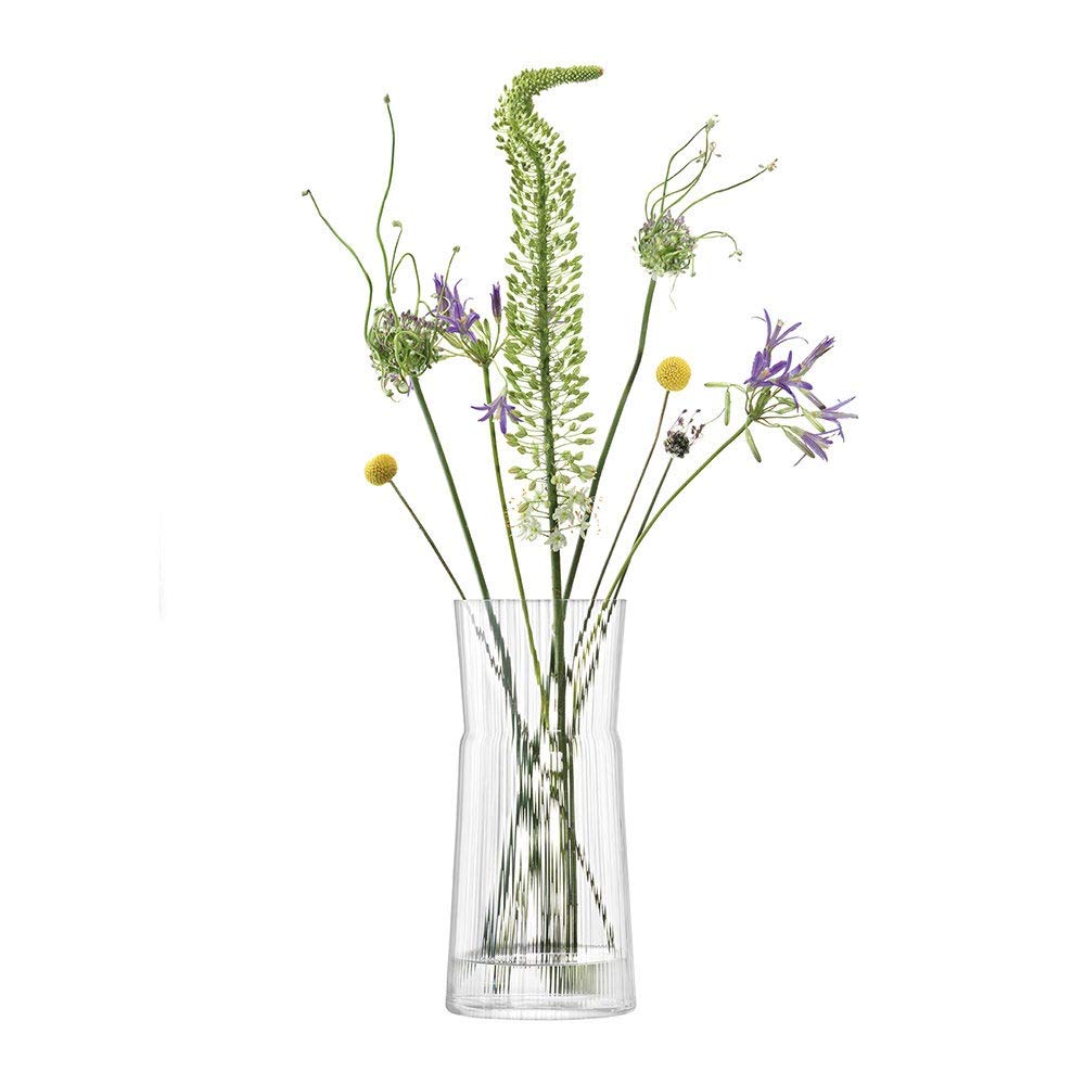 LSA International Gio Line Lantern/Vase H38cm Clear| 1 Unit | Mouthblown & Handmade Glass | GI32