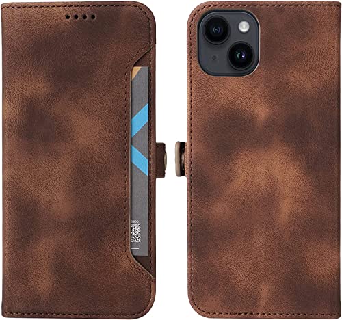 Étui portefeuille iPhone 14 Pro Max avec boucle magnétique et porte-cartes
