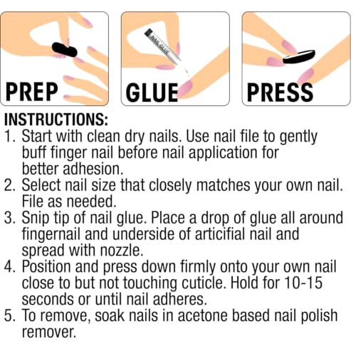 Image of L.A. COLORS 26PC Lavish Nail Tips W /Glue, Wild Rush (Coffin) (Carded) CNT359