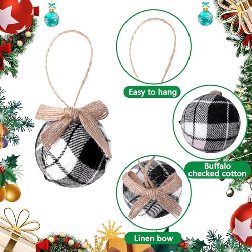 Deloky16pcsbuffaloplaidfabricball2inchchristmasfabricwrappedburlapballsrusticballornamentswithbowforchristmastreepartydecorationsupplies Urban Country Home Decor Deloky 16 pcs buffalo plaid fabric ball 2 inch christmas fabric wrapped burlap balls rustic ball ornaments with bow for christmas tree party decoration supplies urban country home decor