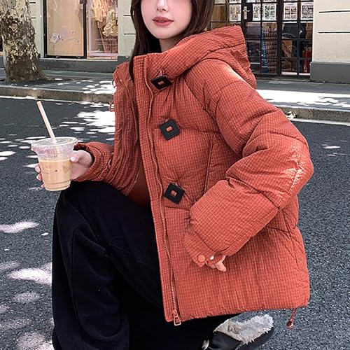 for Women Fall Winter Faux Leather Long Hooded Plain Puffer Jackets Hoodies Outfit Women 2025 Fashion Y2K4