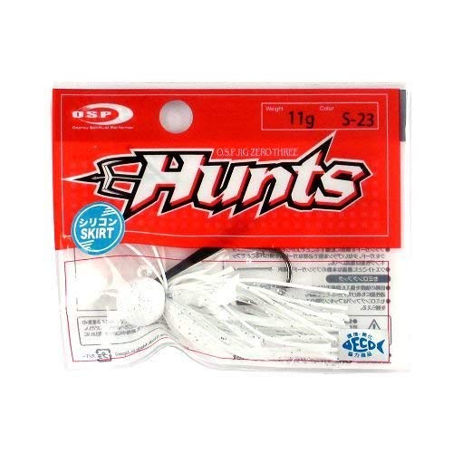 O.S.P JIG 3 Hunts Lure 11g Silicone Skirt Model S23 White Crystal