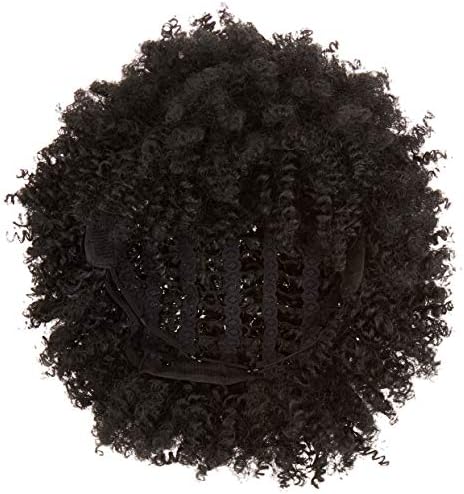 SiYi Short Afro Curly Wig for Black Women Kinky Synthetic Black Heat Resistant Wigs None Lace Wavy Fluffy Full Wigs