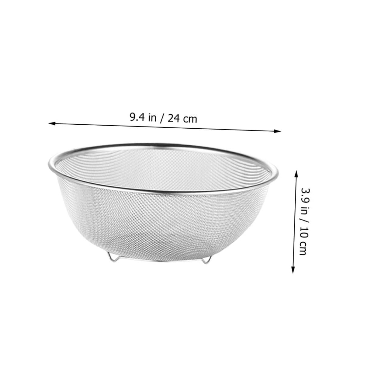 1juego Coladores De Inoxidable Malla Fina Para Verduras y Arroz Escurridor De Cocina Resistente y Práctico Para Uso Diario