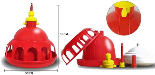 Miniatura 2 de Happyyami Alimentador automático de pollo, bebedor de aves de corral, dispensador automático de agua para pollos, patos, codorniz, patos, chooks,