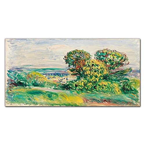 Décoration tableau en verre panoramique 100x50 forêt