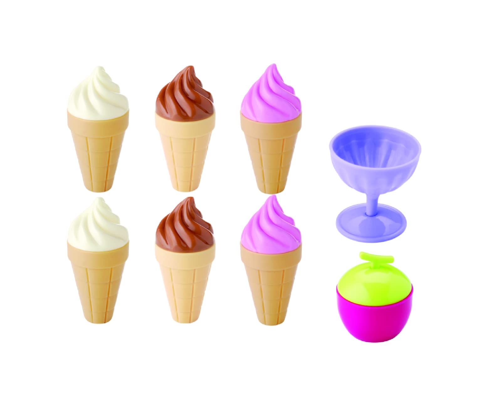 Kingdom of Play Ice Cream & Candy Cart β Pretend Play Dessert Trolley Set for Kids | Colorful Roleplay Kitchen Toy with Sweets, Cones & Trolley | Age 3+ 3