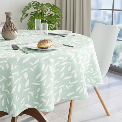 Image of Encasa XO Dining Table Cloth 4 Seater, Printed Tablecloth 57 inch Round