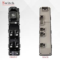 Vista 6 de 15883320 Interruptor de ventana eléctrica para el lado del conductor delantero con interruptor de espejo plegable compatible con Chevy Silverado