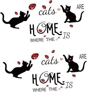 VOSAREA 2 Folhas De Adesivo Papel De Parede 3D Folha De Adesivos De Decoração De Berçário De Bebê Para Crianças Decalque De Rosto De Gato Decalque De Parede De Desenho Animado Decalque