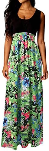 Womens Dresses Women's Print Summer Patchwork Short Sleeve Plus Size Casual Long Maxi Dress