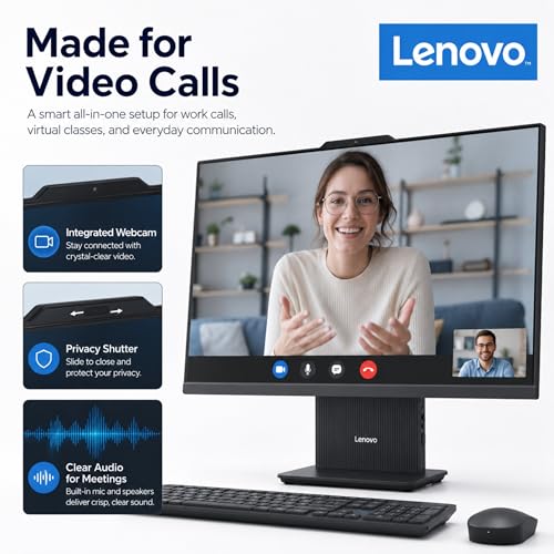Image of Lenovo IdeaCentre 27 inch FHD Next Gen All-in-One Desktop Computer, Intel Core i7-13620H(24MB Smart Cache), 8GB DDR5, 512GB SSD, Wi-Fi 6, HDMI, USB-C, Wireless KB&Mouse, Business AI AIO, Win11Pro