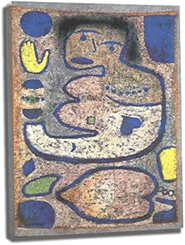 Amazon Co Jp ポスター インテリア絵画 パウル クレー インテリア おしゃれ アートポスター 油絵 絵 絵画 インテリアバー ポスター かっこいい 壁画 壁掛アート油彩 新月のラブソング 25x35cm 10 X14 額入り ホーム キッチン