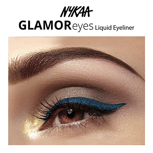 Nykaa GlamorEYES Delineador Líquido 5ml Azul miniatura 3