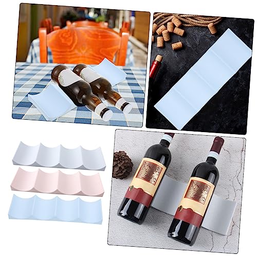 Soporte para botellas de vino para mesa, juego 3 piezas miniatura 4