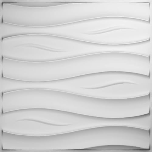 Ekena Millwork WP20X20SSWH-CASE-20 19 5/8 pulgadas de ancho x 19 5/8 pulgadas de alto Swell EnduraWall Decorativo 3D Panel Cubre 53.49 pies