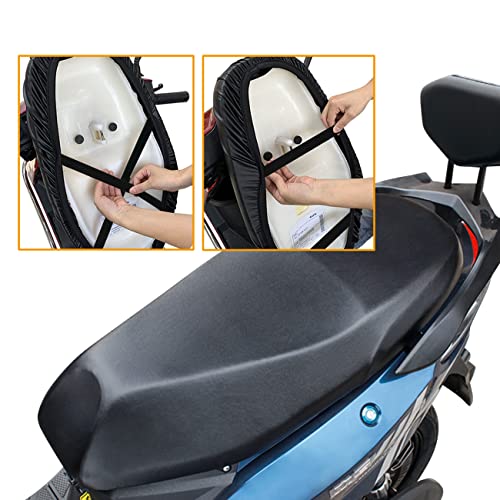 Berdso Housse de Selle Imperméable pour Moto Scooter, Couvre Selle Siège en Cuir - XL - Image 4