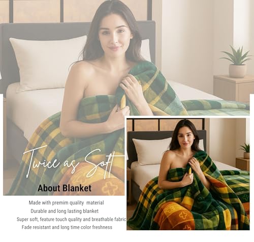 Image of VAS COLLECTIONS Premium Soft Mink Blanket 4.1 Kg, 700 GSM | Luxurious Plush Fleece Heavy Winter Blanket for Double Bed | Ultra Soft, Warm & Cozy Blanket for All Seasons (218 x 224 cm) (Multicolor 3)