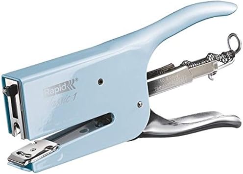 Rapid Retro K1 Stapling Pliers, 50 Sheet Capacity, Stapling and Pinning, Uses 24/6 and 24/8 mm Staples, Metal, Fondant Blue, 5000492