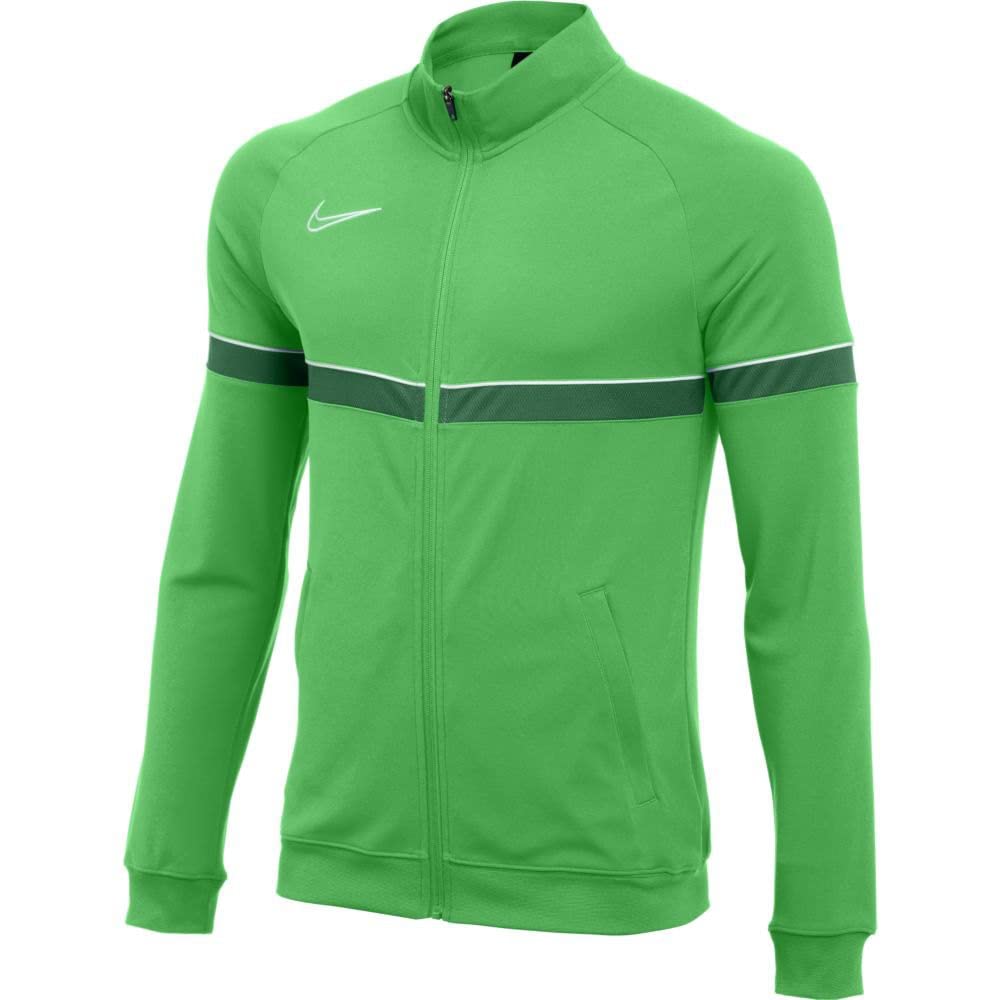 Nike Men's Dri-FIT Academy 21 Track Jacket, Lt Green Spark/White/Pine Green/White, L