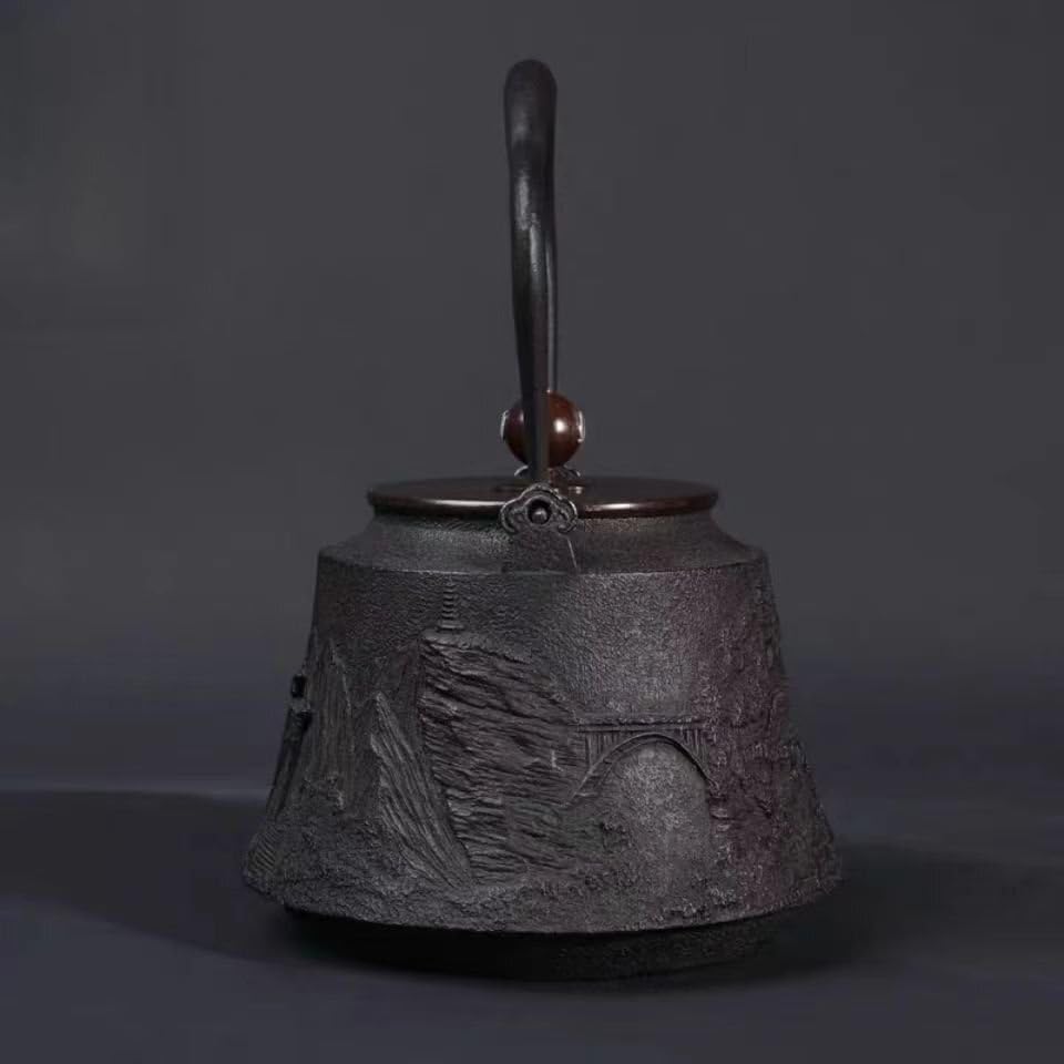 鋳鉄製 鉄瓶 富士型 鉄瓶 富士型 蝋型鋳鉄製 桐箱入 鉄瓶 富士型 蝋型