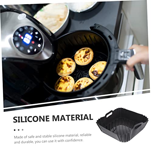 COLLBATH Heißluftfritteuse Silikontopf-backblech Ersatzkorbeinsatz Silikon Topf Backblech Tabletts Dampfgarkorb Aus Silikon Airfryer Topf Tauschen Wiederverwendbar Ofen Quadrat Kieselgel – Bild 4