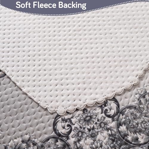 Image of HOKIPO HeavenHue Sofa Cover 3 Seater for Seat & Back, Twilight Lace