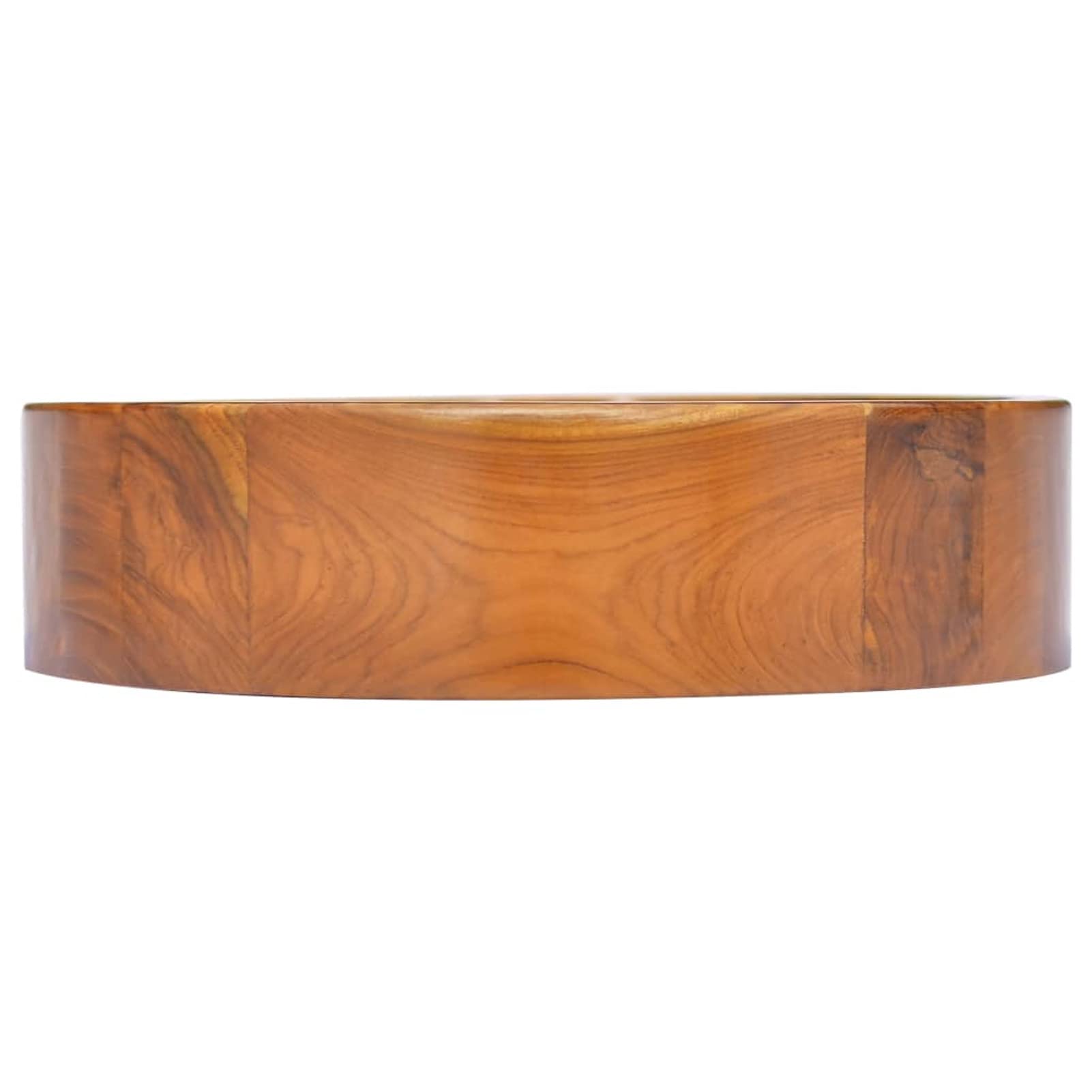 ShGaxin Lavabo, Lavabo sobre Encimera, Lavabo Baño, Muebles De Baño, Mueble Lavabo, de Madera Maciza de Teca Φ40x10 cm