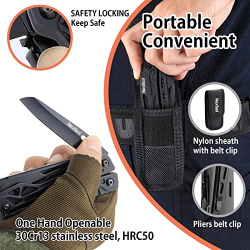Nextool Multitool Knife, Foldable Multitool With Safety Locking, Scissors And Edc Knife, Pocket Knife Multitool Perfect For Camping Fishing Survival, Gift For Men On Halloween, Thanksgiving, Christmas #TOP5