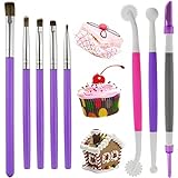 ZDNT 8 Stück Fondant Modellierwerkzeug Set Fondant Zubehör Kuchen Schnitzwerkzeuge Modellierung Werkzeug Set Kuchen Dekorieren Werkzeug Set Fondant Schneider für DIY Kuchendeko Backen Clay Dekoration