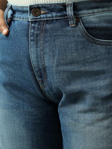 Image of High Star Women Cotton Washed Mom Fit Casual High-Rise Jeans