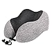 QSWL Cuscino Collo Viaggio, Morbido E Comodo Memory Foam Neck, Head & Chin Supporto Cuscino di Viaggio, Cuscino da Viaggio Memory Foam, (Color : Hemp Gray, Size : 28x26x14cm)