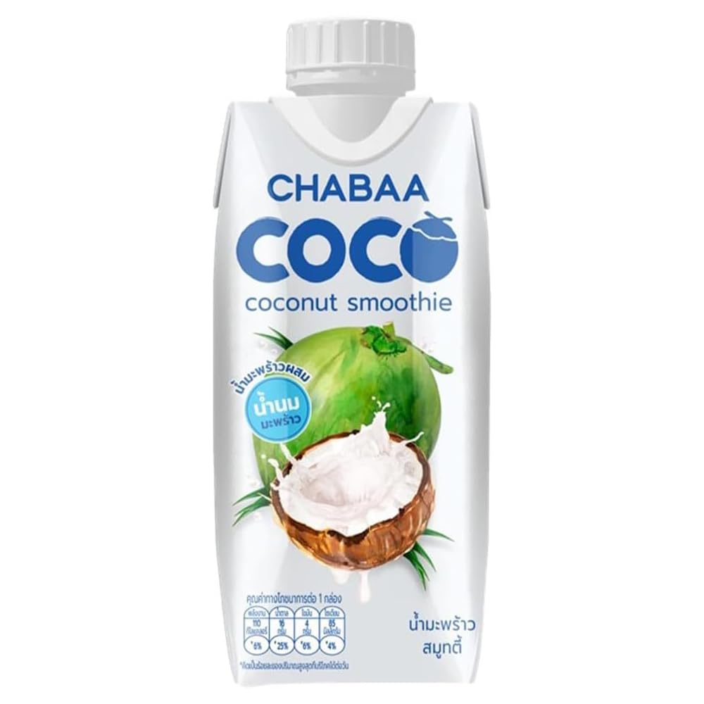 Chabaa CoCo Coconut Smoothie • Creamy Coconut Water & Milk Blend Hydration Beverage • Ready-to-Drink Natural Tropical Drink, 10.48 fl oz ℮ 310 ml-image-40