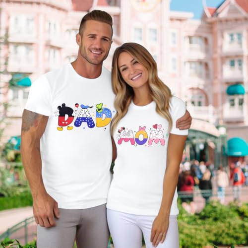 Mouse Dad Shirt Mom Shirts Magical Family Matching Outfits Mom and Dad Graphic Tees Mother Day Tshirt3