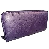 オーストリッチ本革フルポイント ラウンドファスナー型長財布 1219(HL-6754-OS) (Purple)