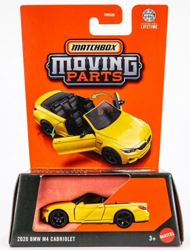 Matchbox BMW M4 Cabriolet amarillo 1:64 miniatura 1