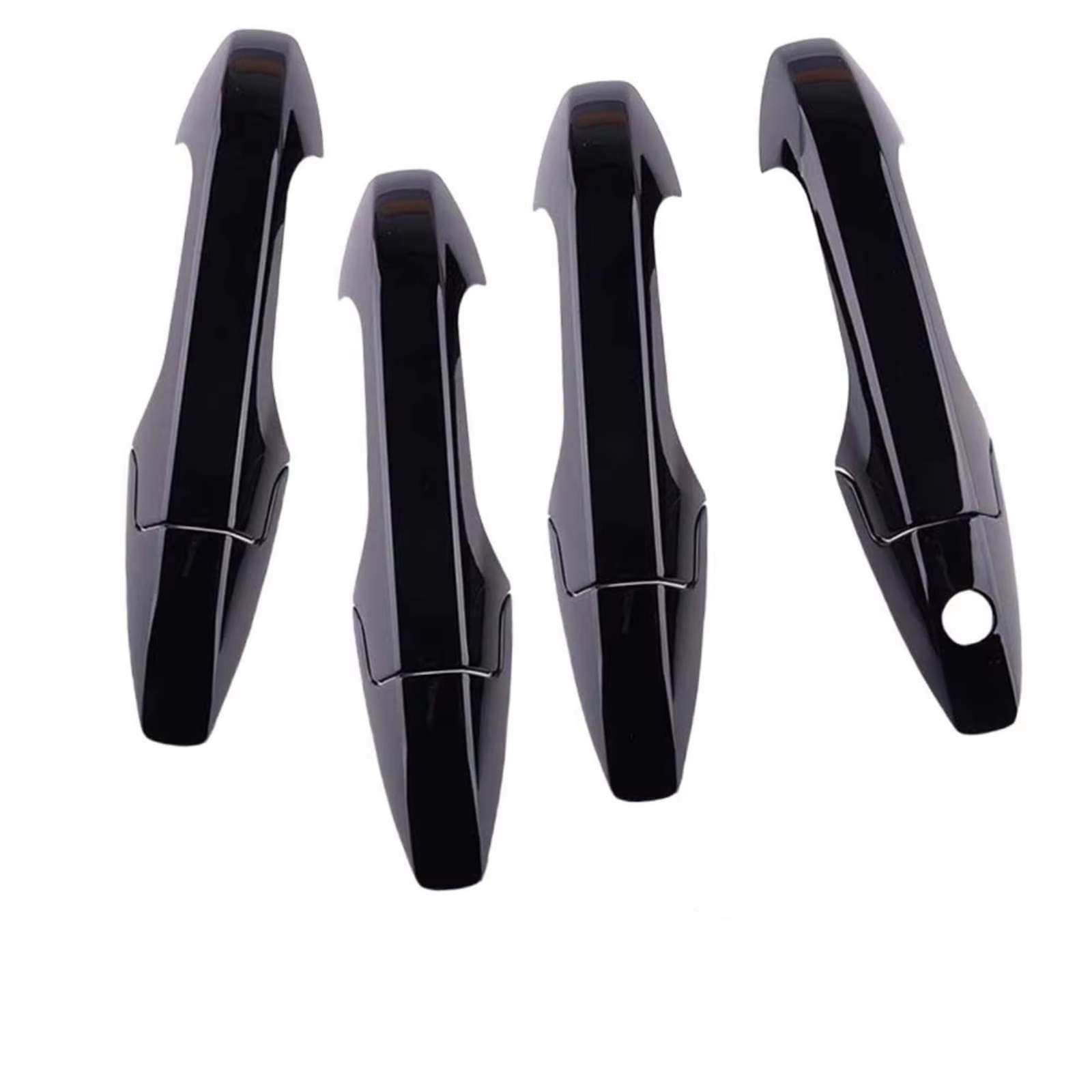 Jjrfvbgt Glossy Black Door Handle Trim Compatible With Acura For Tsx 2005 2006 2007 2008 2009 Carbon Fiber Silver Car Exterior Door Handle Housing(Glossy Black)
