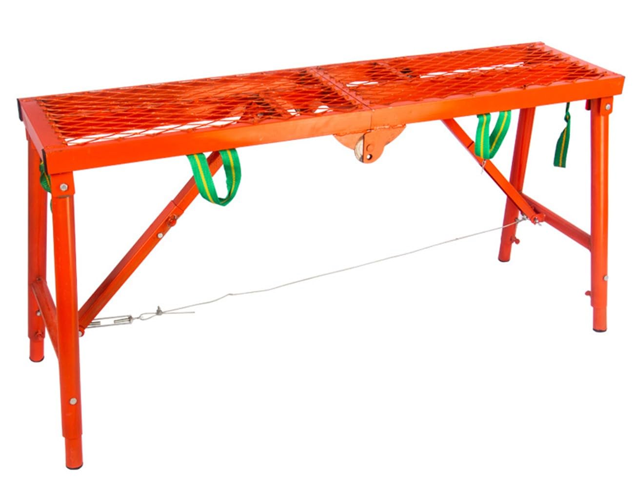 Plataforma de andamio plegable ajustable con tubo galvanizado, portátil y multifuncional, solución de ahorro de espacio, 75 x 40 x 150 cm