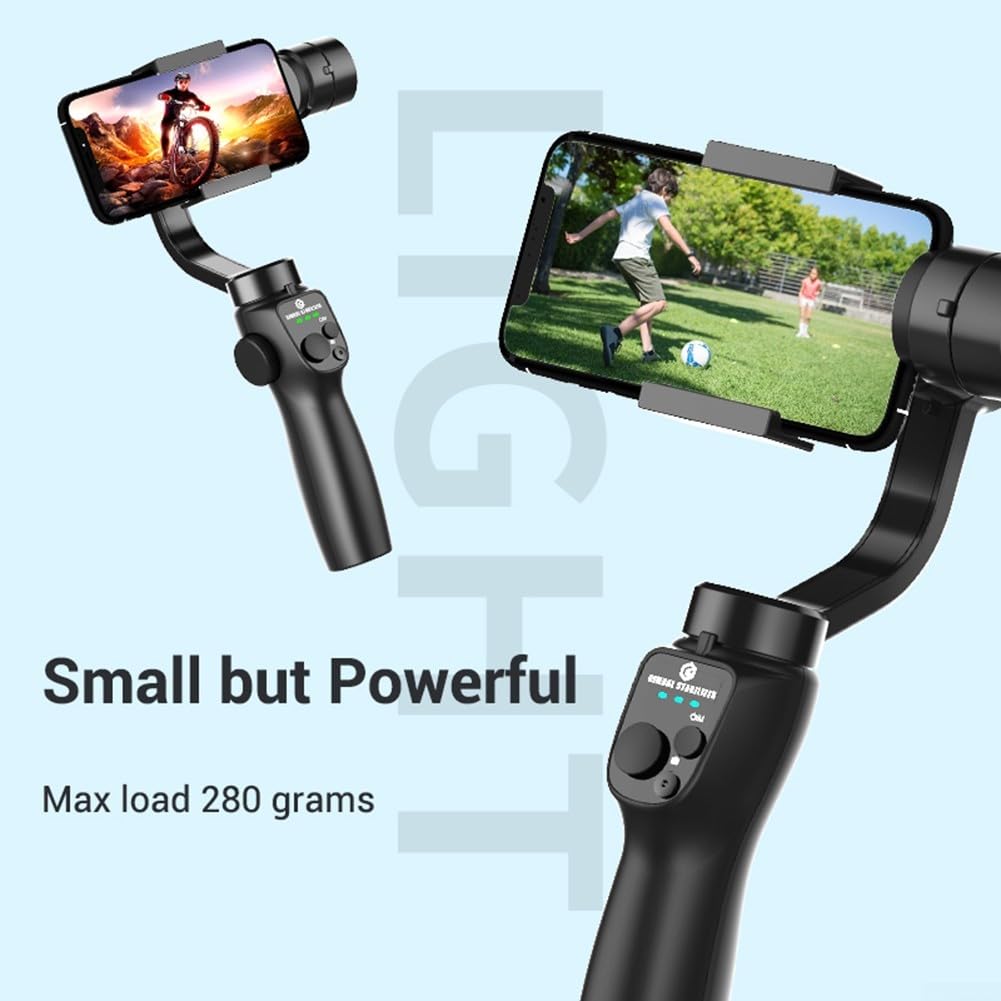 para Gimbal Plegable para Móvil 3 Ejes para estabilizador para Video(Black)