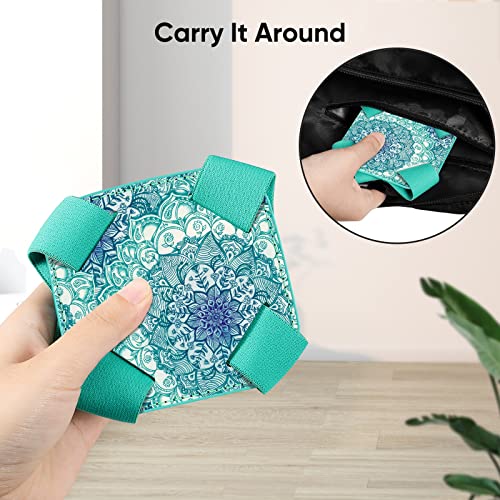 Luggage Strap, Finpac Bag Bungee Suitcase Adjustable Elastic Strap Belt Travel Accessories With Anti-Pinch Buckle, Easy To Travel, Long Use Life (Emerald Illusions) #TOP5