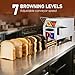 HTTSICHI Commercial Conveyor Toaster w/ 1 Slice Wide Slot, 150 Slice/hour Commercial Toaster w/ 7.2’’ Wide and 3‘’ Opening, Industrial Kitchen Cooking bagel w/Stainless Steel and Heavy Duty