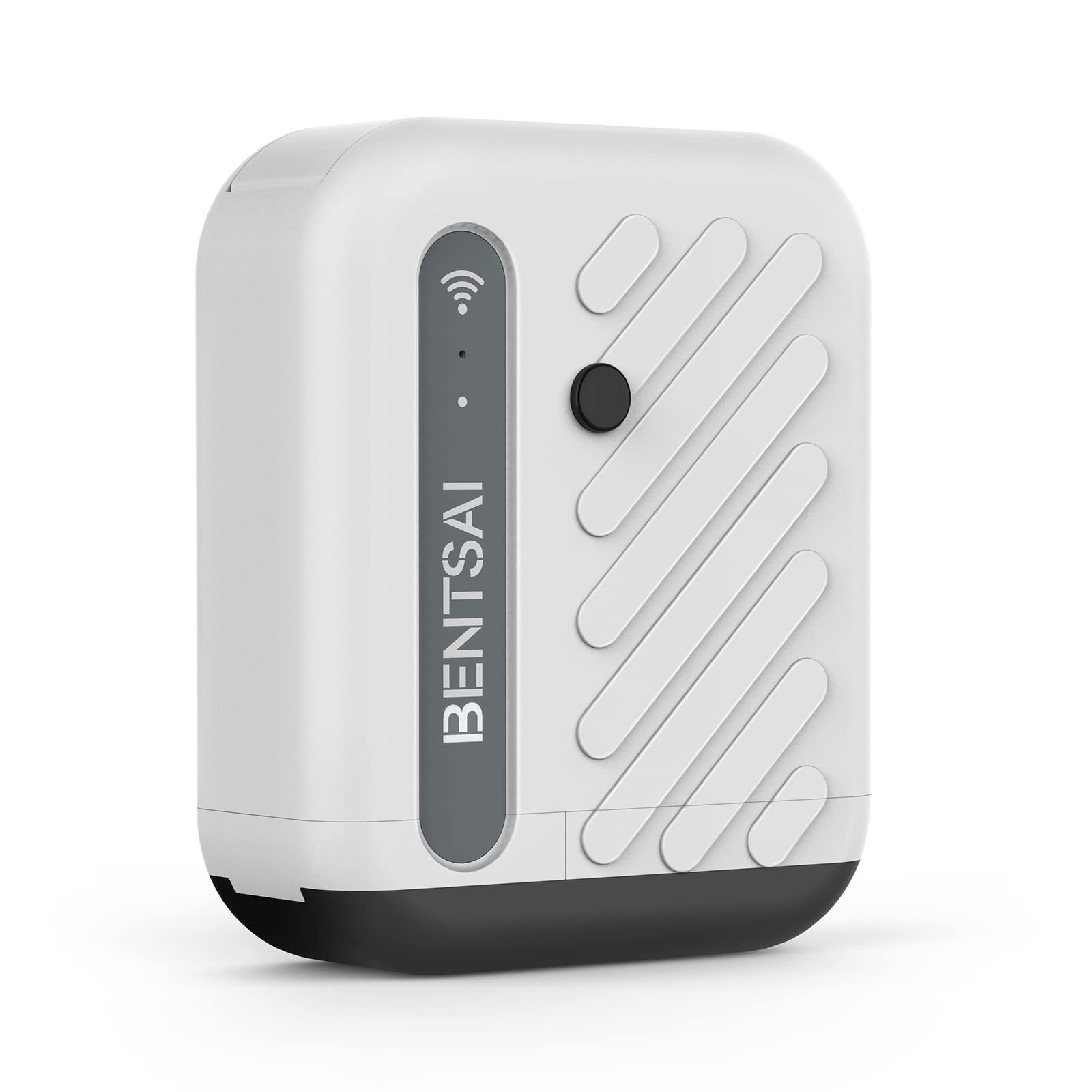 BENTSAIB10 Mini Handheld Portable Printer Mobile Inkjet Wirless WiFi Printer with iOS/Android APP DIY Printing Quick Dry QR-Code Barcode Date Logo Batch Number Print on Cartoon Wood Paper (White)