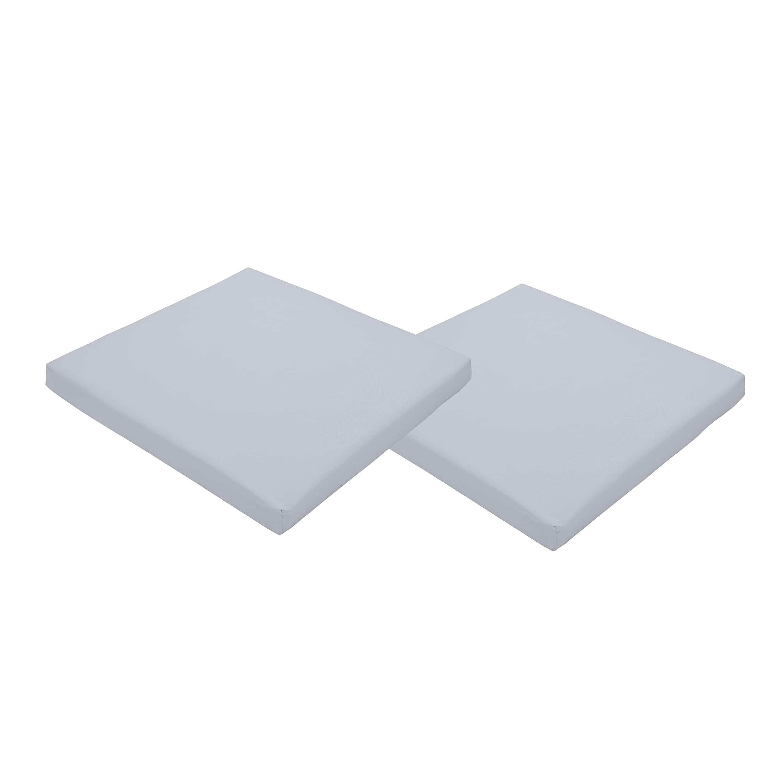 Gardenista Garden Chair Seat Pad | Indoor Outdoor Dining Cushion Seat Pads | Water Resistant Patio Garden Chairs Cushions with Secure Ties | Durable & Comfortable | 2 Pieces (Grey)